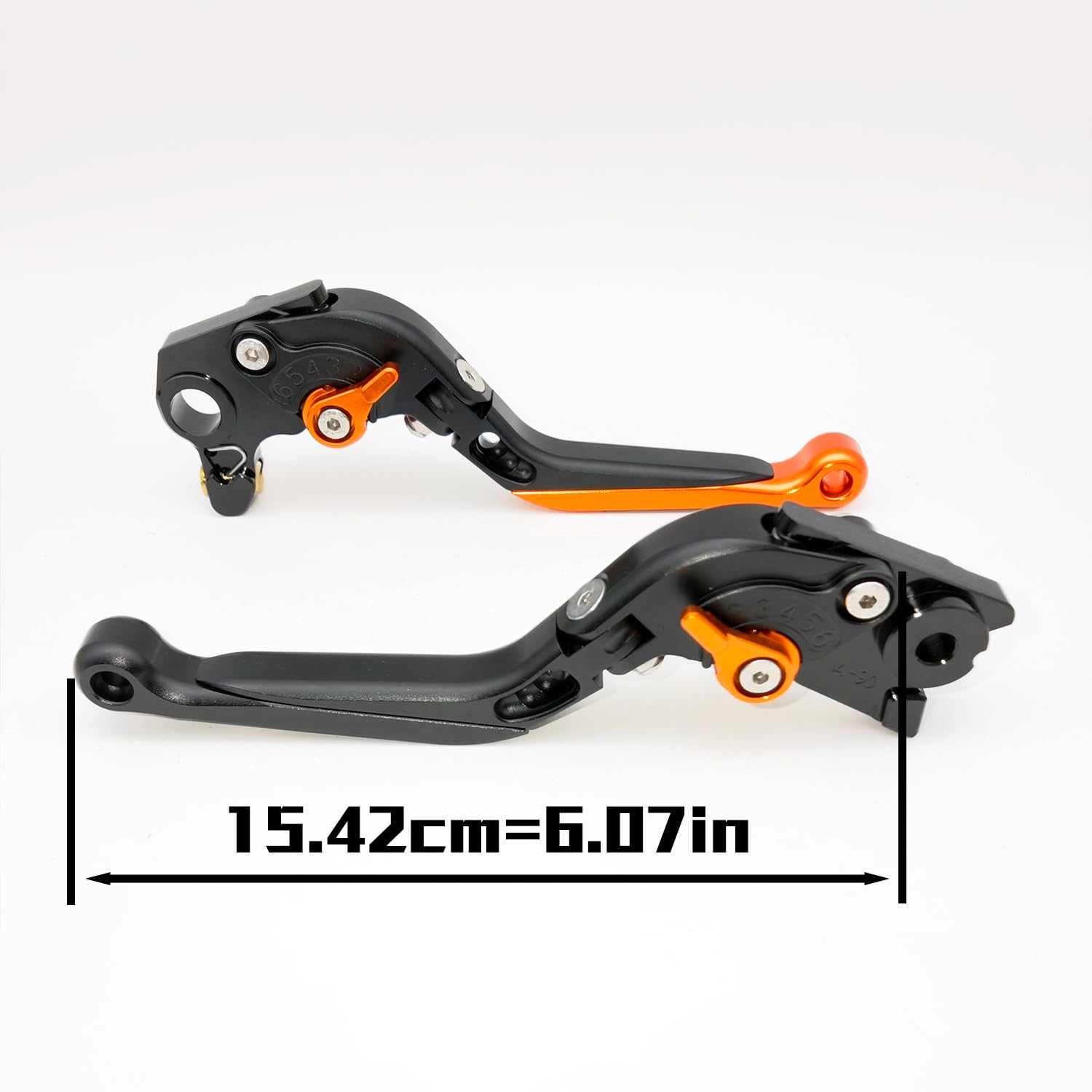 Compatibile con KTM 1090 Adventure/R 2017-2019 | Adventure 1050 2016 | 690 Duke/SMC/SMCR 2014-2021 | 690 Enduro R 14-20 leva frizione freno leve regolabili estensibili CNC (arancione nero `nero)