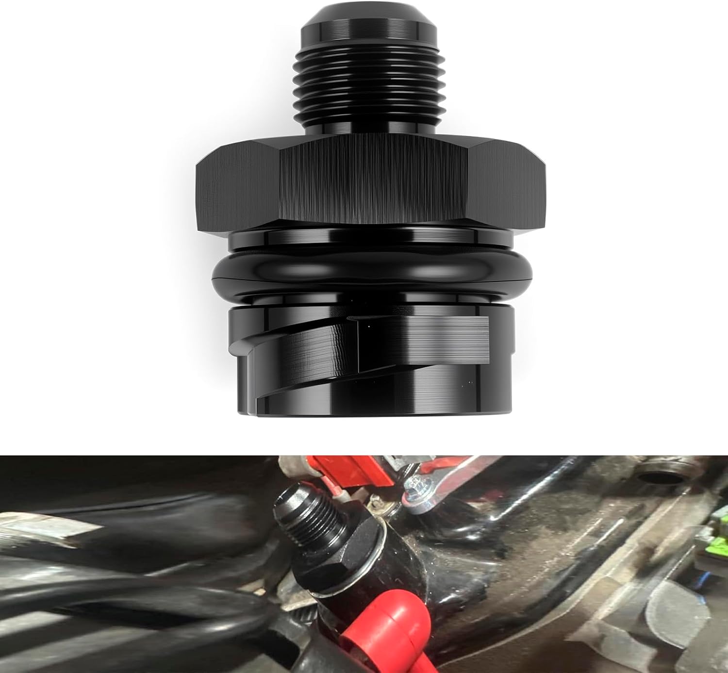LS Valve Cover Oil Cap 10AN Male Fitting for LSX LS1 LS2 LS3 LS6 LS7