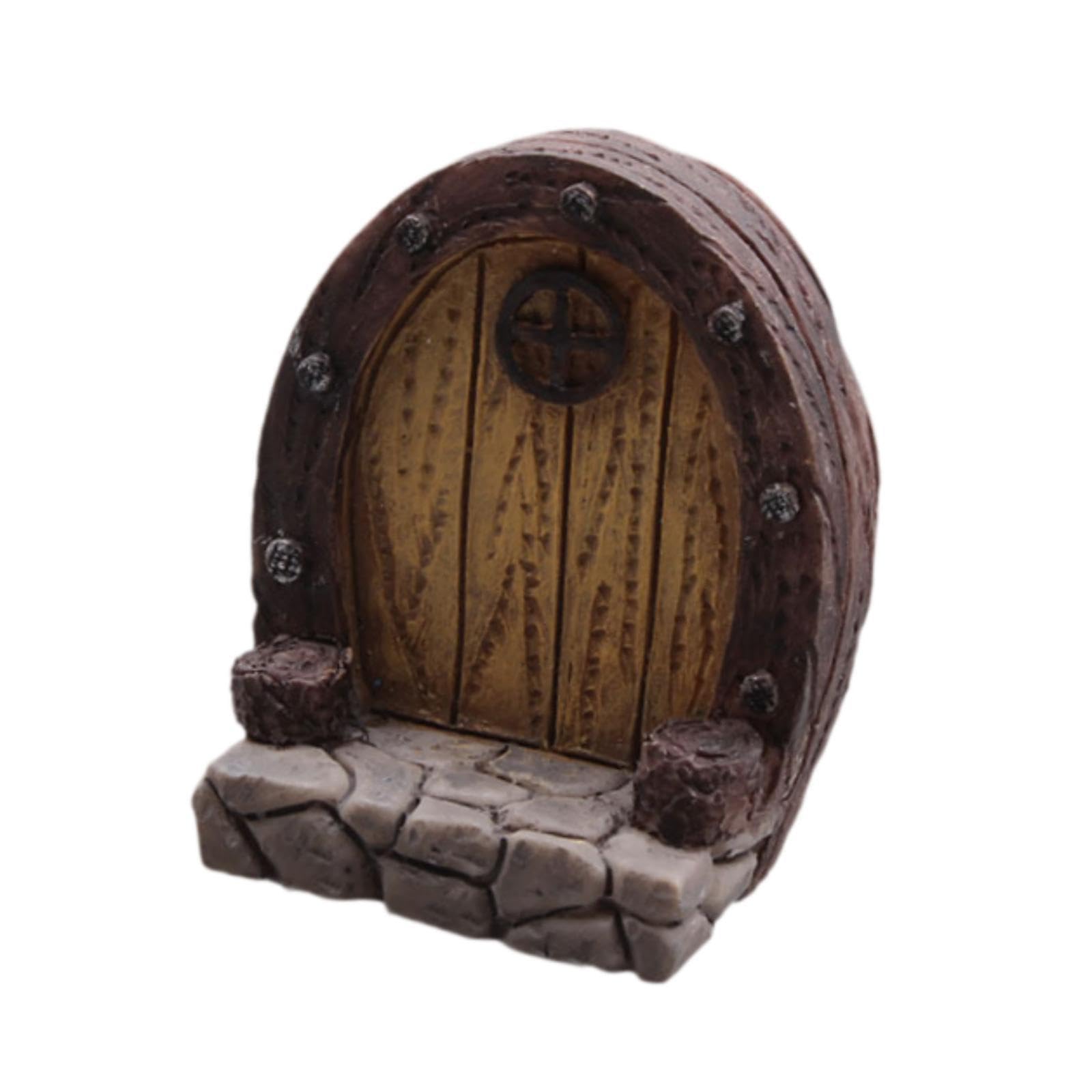 CALANDIS® Miniature Garden Door Lawn Ornament Fairy Door for Home Living Room Backyard Style B | Statues & Lawn Ornaments | Garden Dacor | Yard, Garden & Outdoor Living-image-10