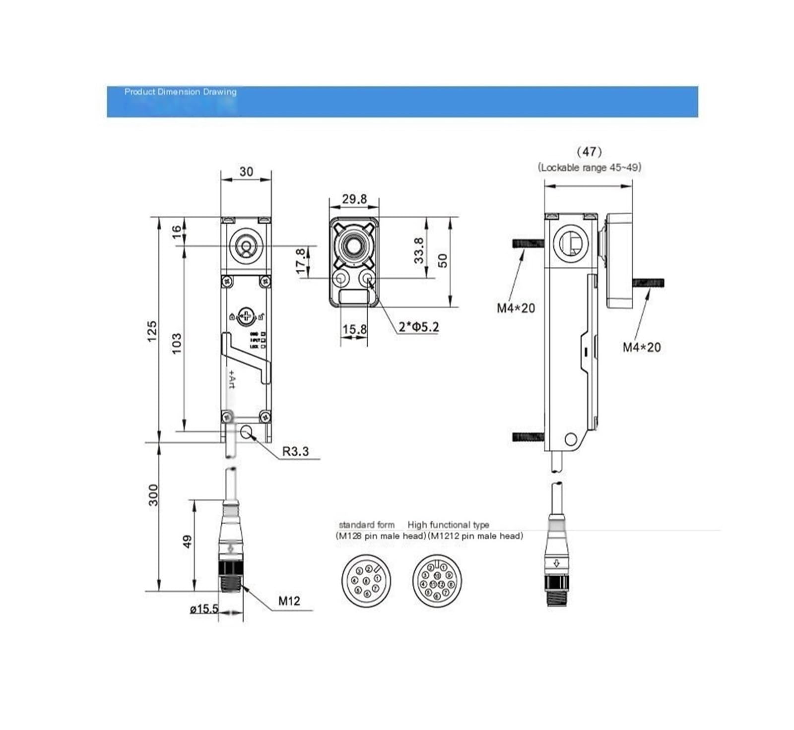 Interruptor de Puerta de Seguridad, Codificación Universal, NPN/PNP, 2000N