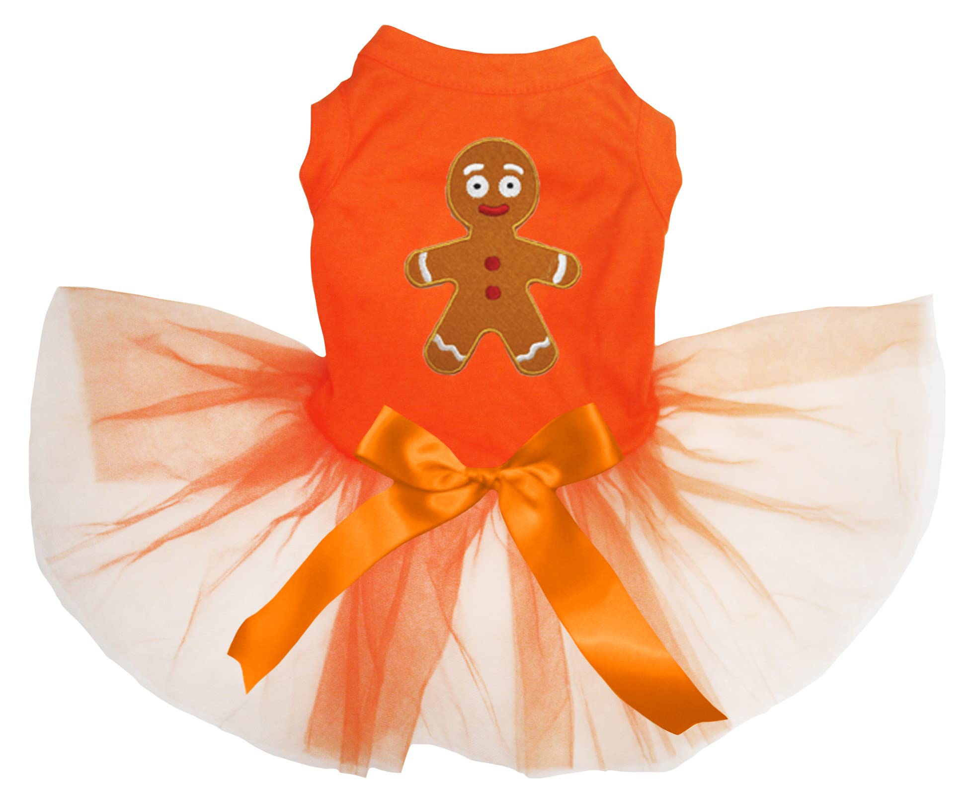 Robe pour chien pain d'épice orange XL pour les photos de Noël