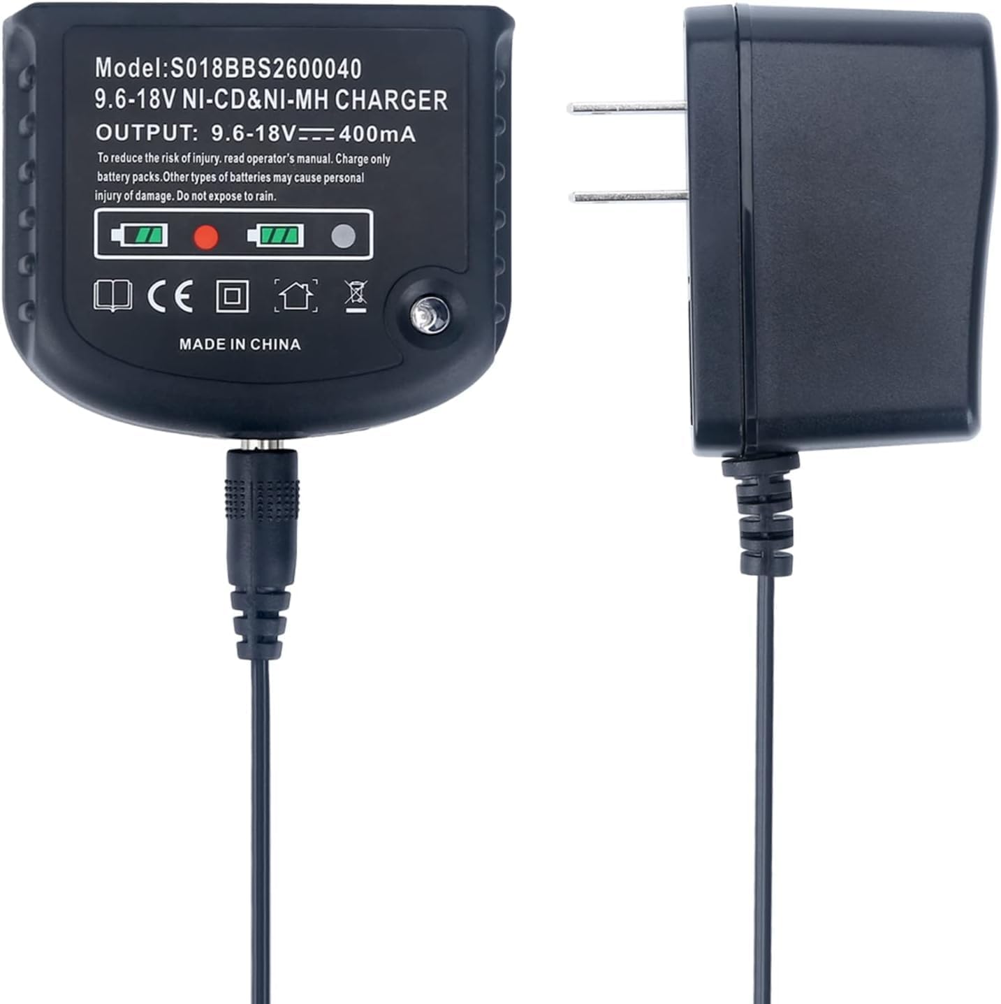 9.6V-18V Charger Replace for Black and Decker 18V Battery Charger 90556254-01 NiCad & NiMh Battery HPB12 FS12B HPB14 FSB14 HPB18 HPB18-OPE FSB18 HPB96 FSB96