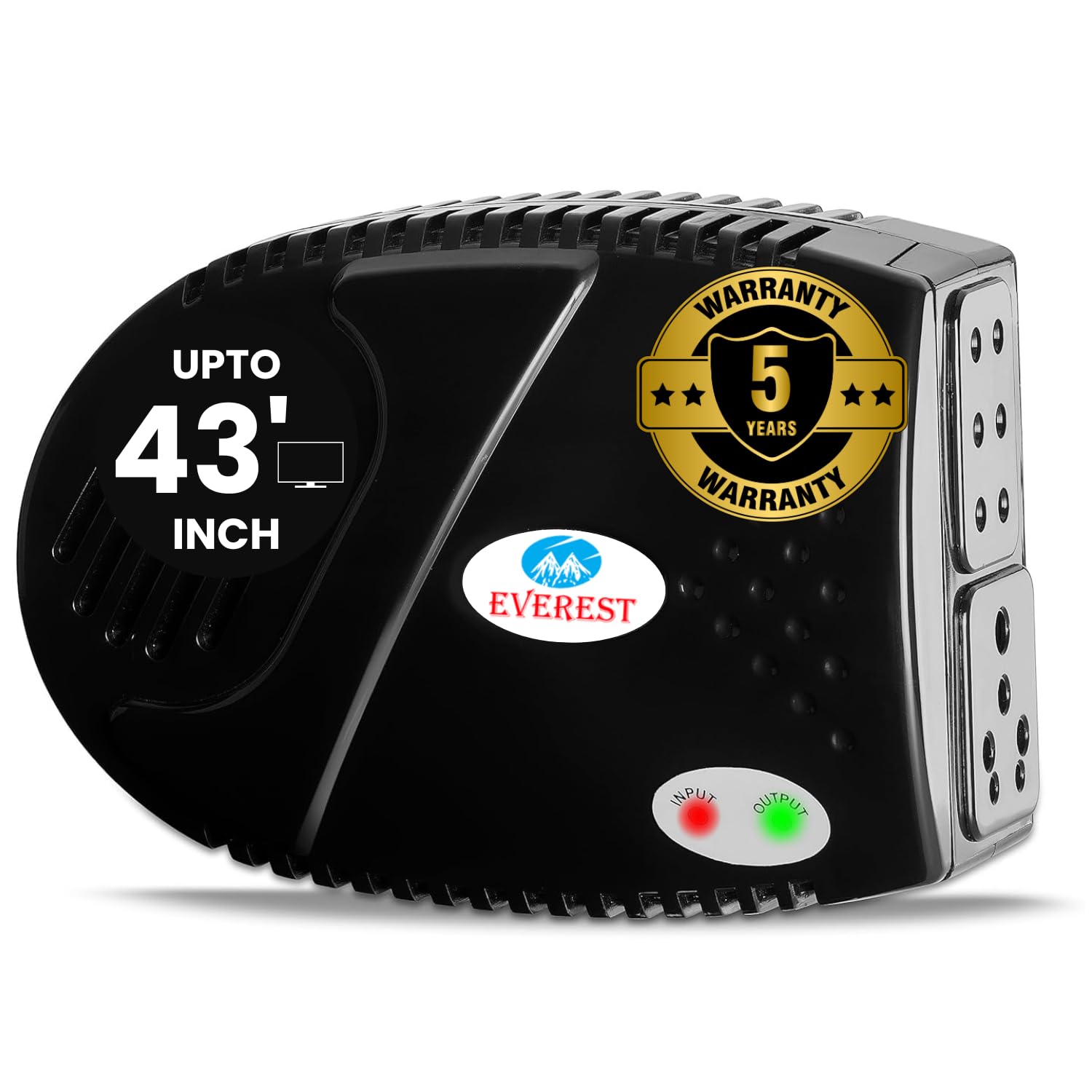 Sponsored Ad - Everest ELS 600-N Mini Ultra Stabilizer Upto 43 Inchs TV for LCD/LED/3D/Smart TV (Black) (Working Range:170v – 270v)
