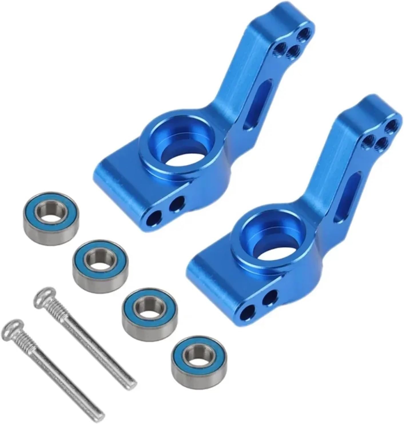 Metal Front Steering Blocks Caster Block Rear Stub Axle Carriers for 1/10 Slash 2WD Rustler Stampede Bandit 2WD RC Car(Red)