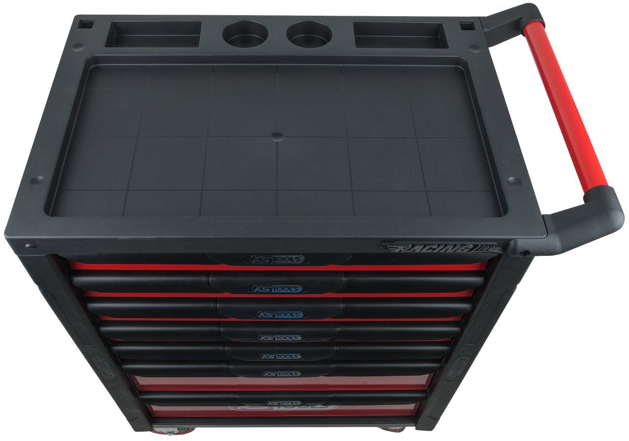 KS Tools 826.0007 Carrello portautensili RACINGline NERO/ROSSO con 7 cassetti