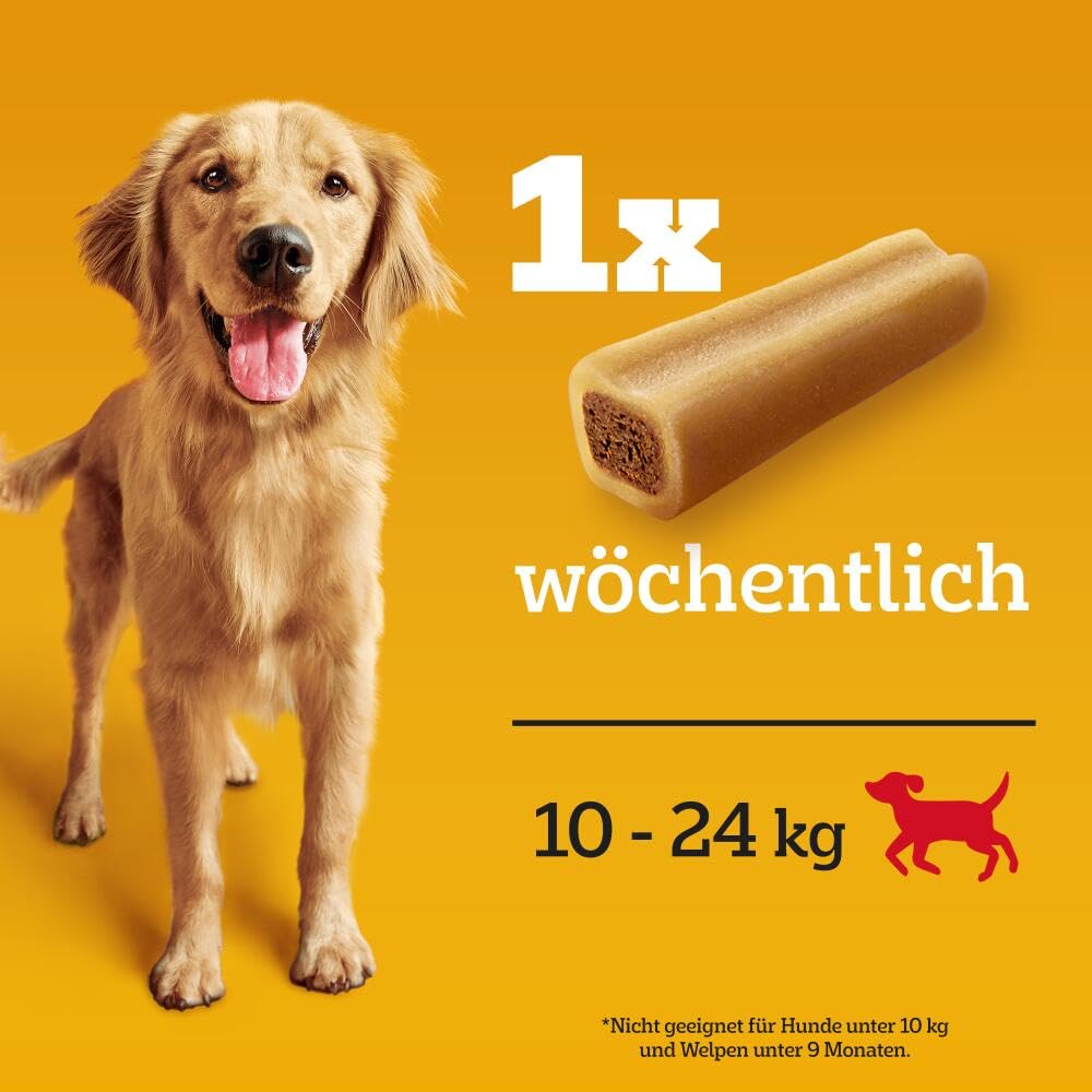 Pedigree Jumbone Riesenknochen Mittelgroß Rind & Geflügel Geschmack Hundesnack 12 x 2 Stück