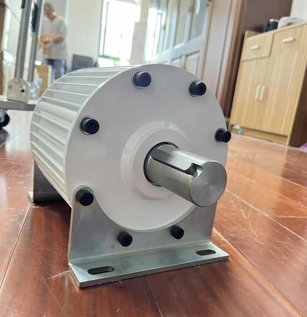 2000W 3 Phasen Permanent-Magnetgenerator 500U/min Getriebeloser Elektromotor,48V,220V,380V Permanentmagnet-Synchrongenerator für Windkraftanlagen Wasserturbinengenerator mit Sockel