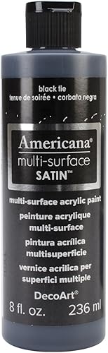 Miniatura 1 de DecoArt Americana Pintura acrílica satinada multisuperficie 8 onzas corbata negra