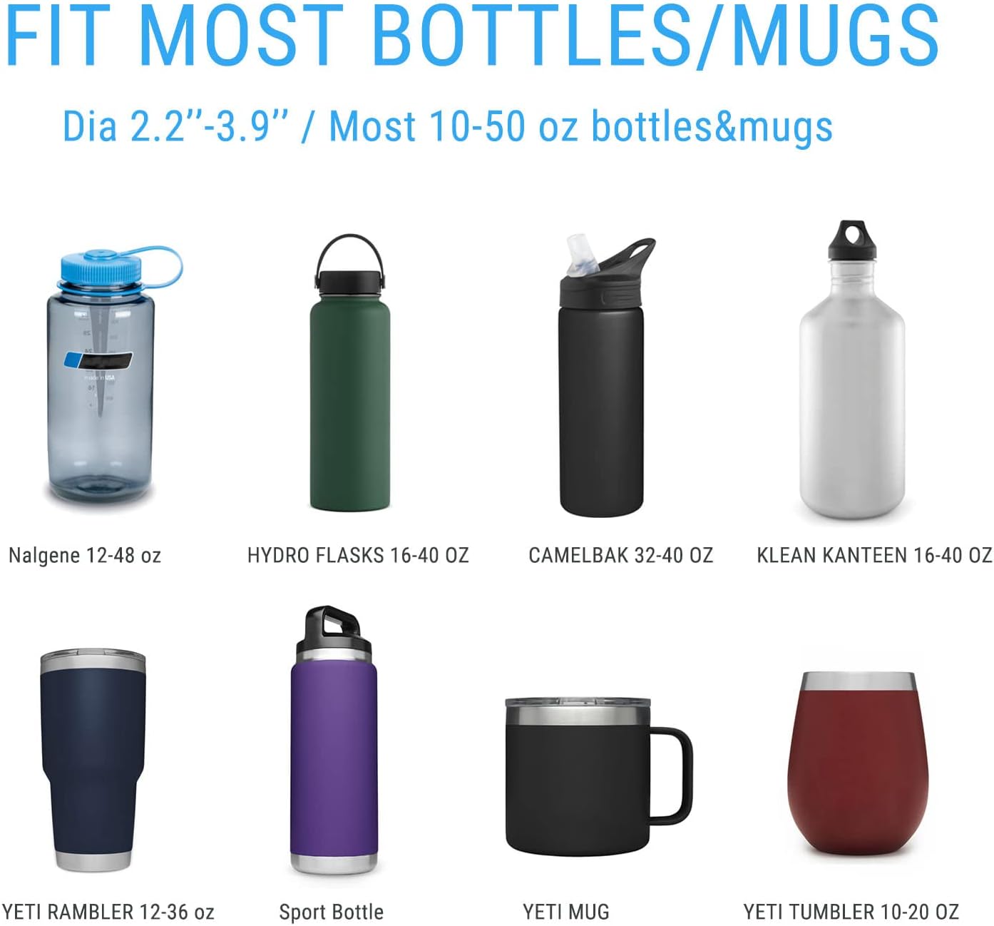 Big Cup Holder Expander for Car, Expandable Automotive Cup Organizer with Phone Stand, Adjustable Cupholder Compatible with Hydro Flasks Nalgenes Yeti Klean Kanteens Camelbak Bottles Mugs : Automotive