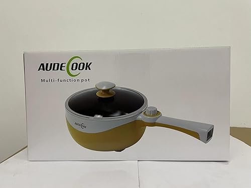 Miniatura 10 de Audecook Olla eléctrica, mini sartén eléctrica portátil antiadherente de 1.7 litros con ajuste de potencia, multicocina de viaje para carne, sopa,
