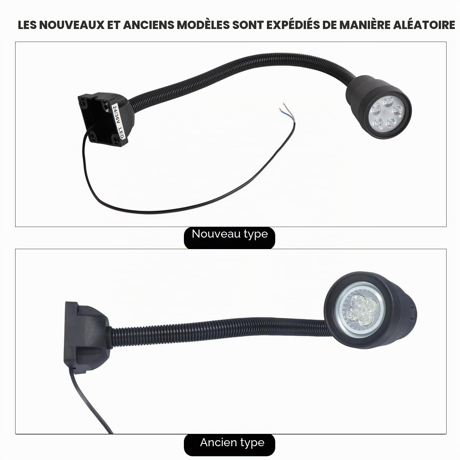 Lampe de Travail LED 5 W à Col de Cygne Flexible pour Machine-outil Fraisage Tour Perceuse à Colonne Éclairage Industriel 24 V 36 V