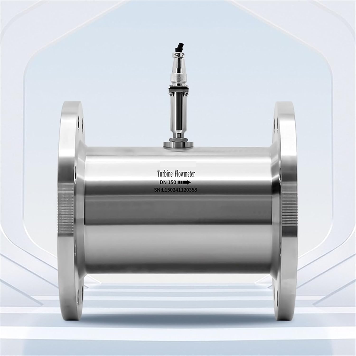 No Display Threaded Turbine Flow Sensor with Pulse Output Signal for Remote Monitoring of Oil Water and Low Viscosity Liquids(DN15 SS304 RS485)
