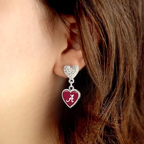Miniatura 2 de Alabama Amara Pendientes de Corazón de Cristal de Plata Joyería Regalo UA, Plata, No es una piedra preciosa