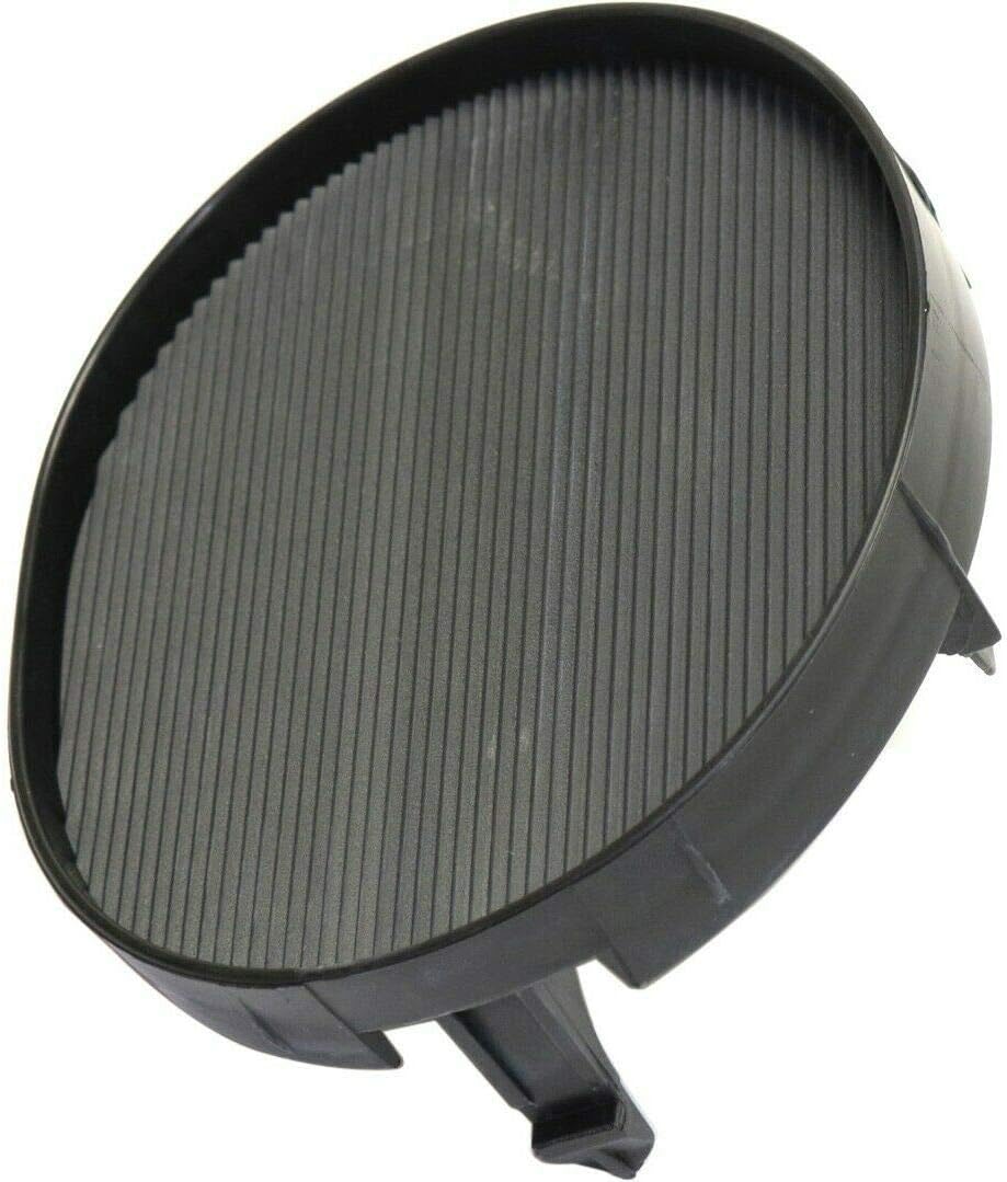 DAT AUTO PARTS Front Right Passenger Side Bumper Fog Light Lamp Hole Cover Grille Molding Trim Round Replacement for 2005-2008 Toyota Matrix Black Textured TO1039121 5212702180