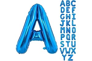 TONIFUL Giant Blue Letter A Balloons for Party Decorations
