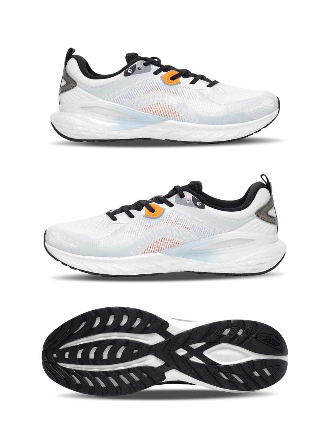 XTEP Canvas White,Wavy Blue Dynamic Foam Running Shoes for Men Euro- 41 3
