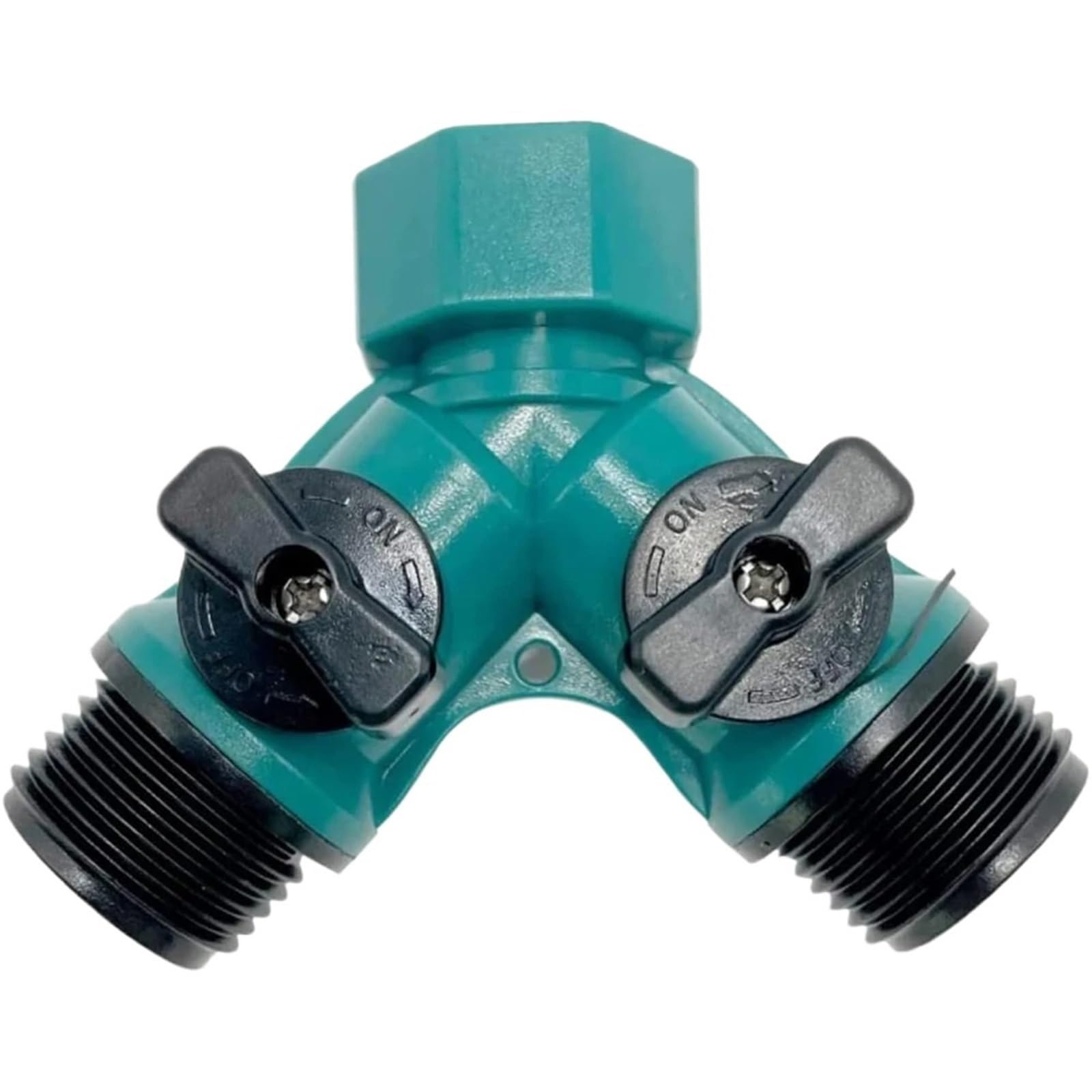 Evwgnpqrv One Color Faucet Hose Splitter, Blue 2-Pack Double Hose Connector Splitter With Faucet Shut-Off For Garden Irrigation(Blue A)