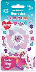 Borracha Monte Sua Pulseira Unicórnio - Blister C/ 14 Borrachas 1 Elástico E 1 Pingente Leo&leo