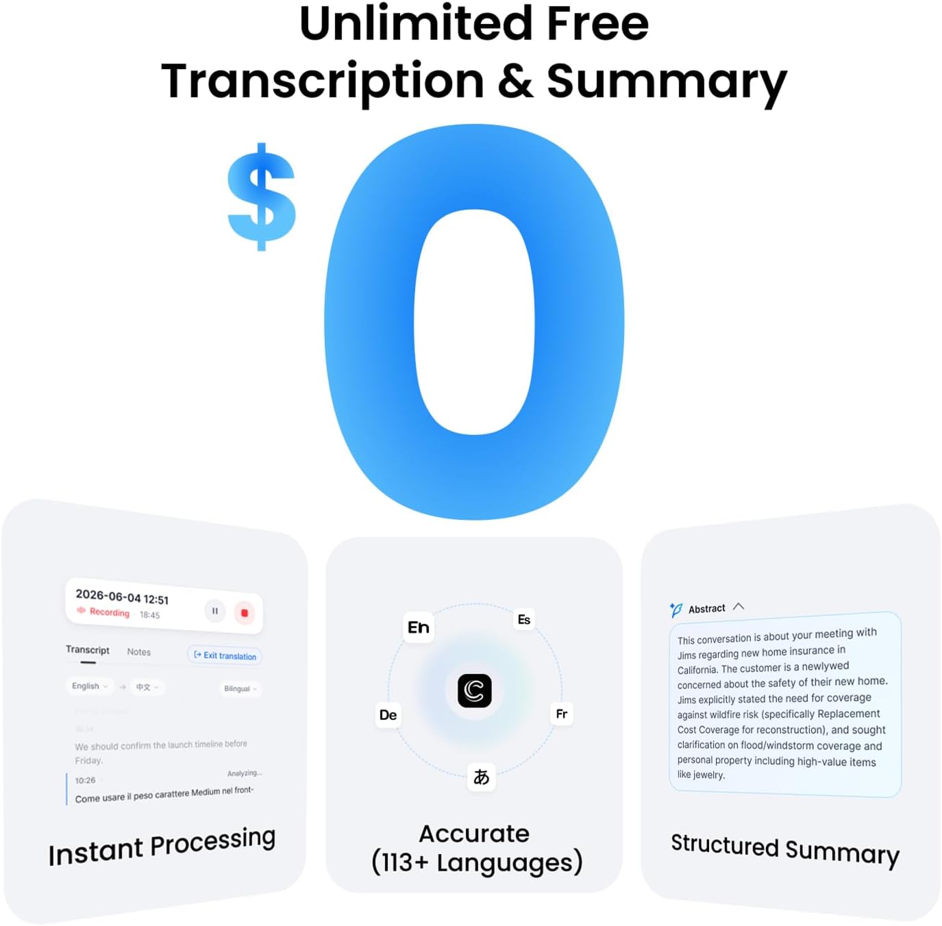 Comulytic Note Pro AI Voice Recorder, Free Unlimited Transcribe & Summarize image 2