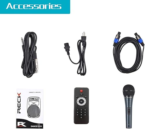 Miniatura 5 de PRORECK Dance 12 - Sistema de altavoces PA portátil de 12 pulgadas, 1000 vatios, 2 vías, con lector de tarjetas Bluetooth/USB/SD, radio FM, control