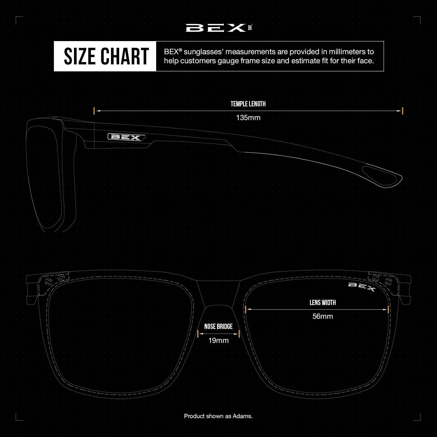 BEX® SUNGLASSES ADAMS FULL FRAME LIFESTYLE SUNGLASSES - 4 COLORWAYS. - Image 5