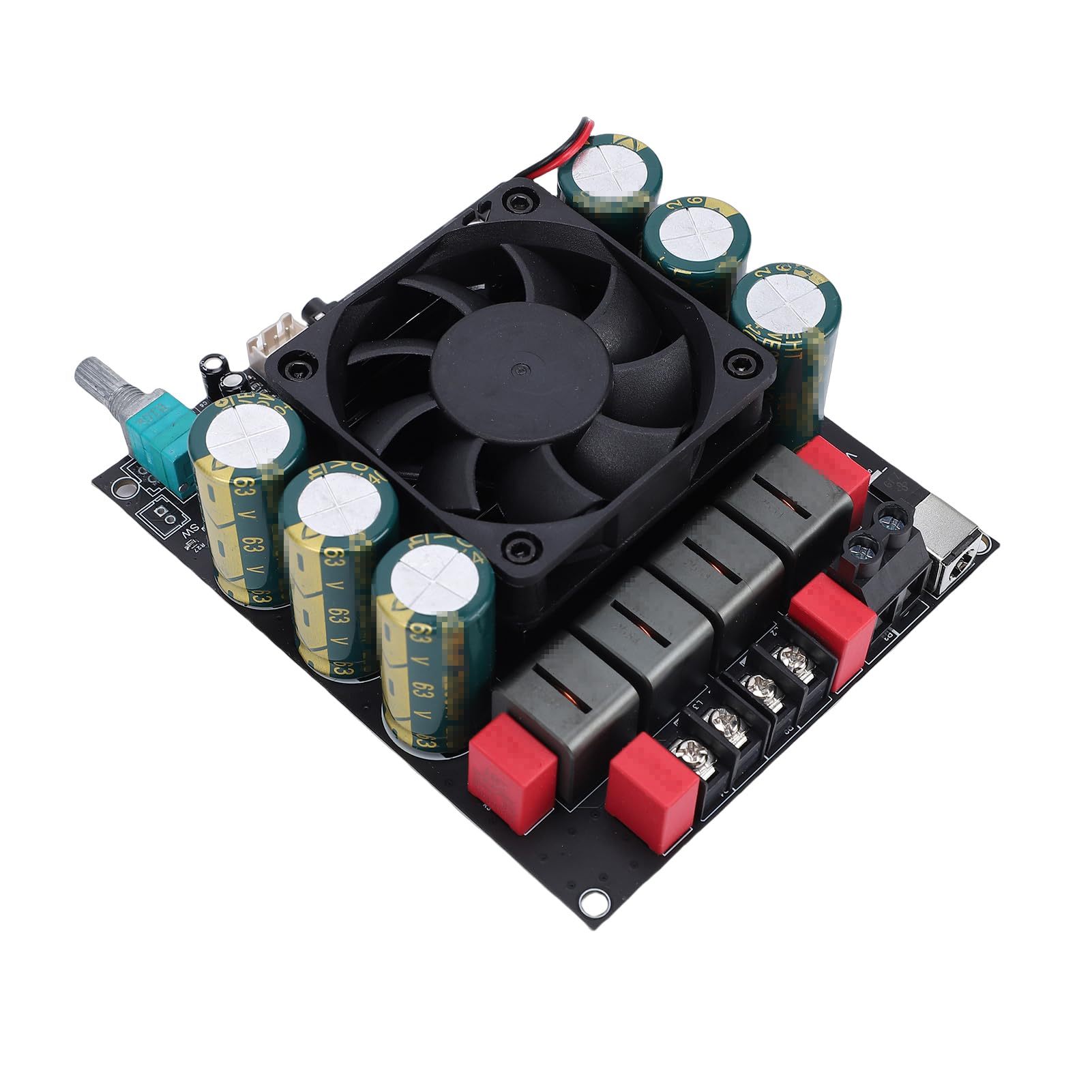 Bewinner Płytka Wzmacniacza TPA3255 Wysoka Moc Wyjściowa 600 W + 600 W, Wzmacniacz Cyfrowy Klasy D z Inteligentnym Rozpraszaniem Ciepła i ochroną, do Profesjonalnego Audiofilskiego Samodzielnego