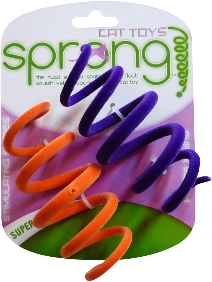 Catty Coil Spring Action Cat Toy - Two Pack - Assorted Colors