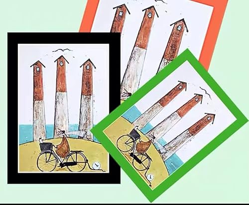 A Plus Max, 11X14 Matboard To 8X10 - Mixed Colors White Core Picture Mats, Pack Of 25. #TOP4