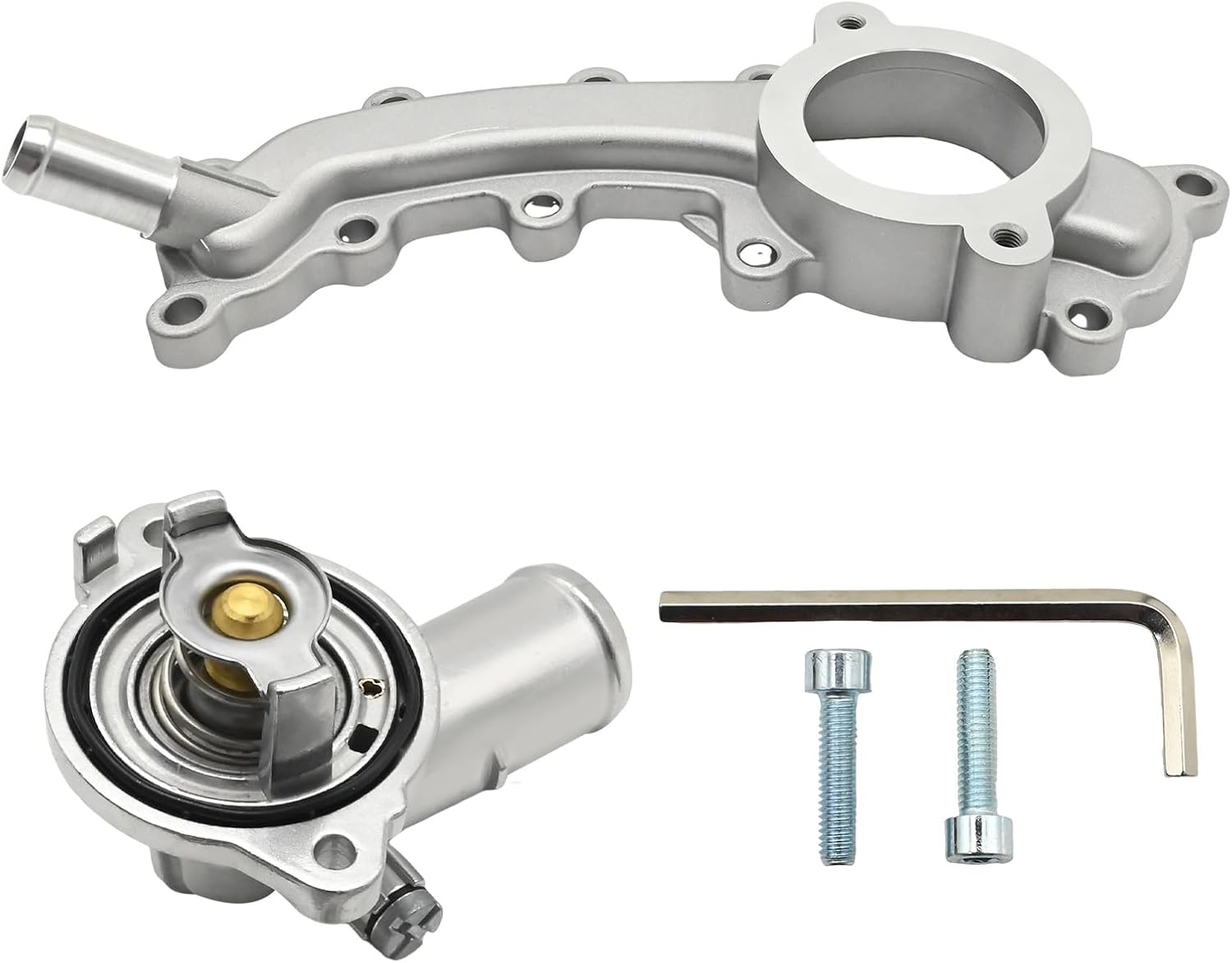 5184653AF Thermostat Housing Assembly and Engine Coolant Crossover Pipe, Replacement for Dodge Durango Replacement for Jeep Grand Cherokee, Replaces 902-3102HP