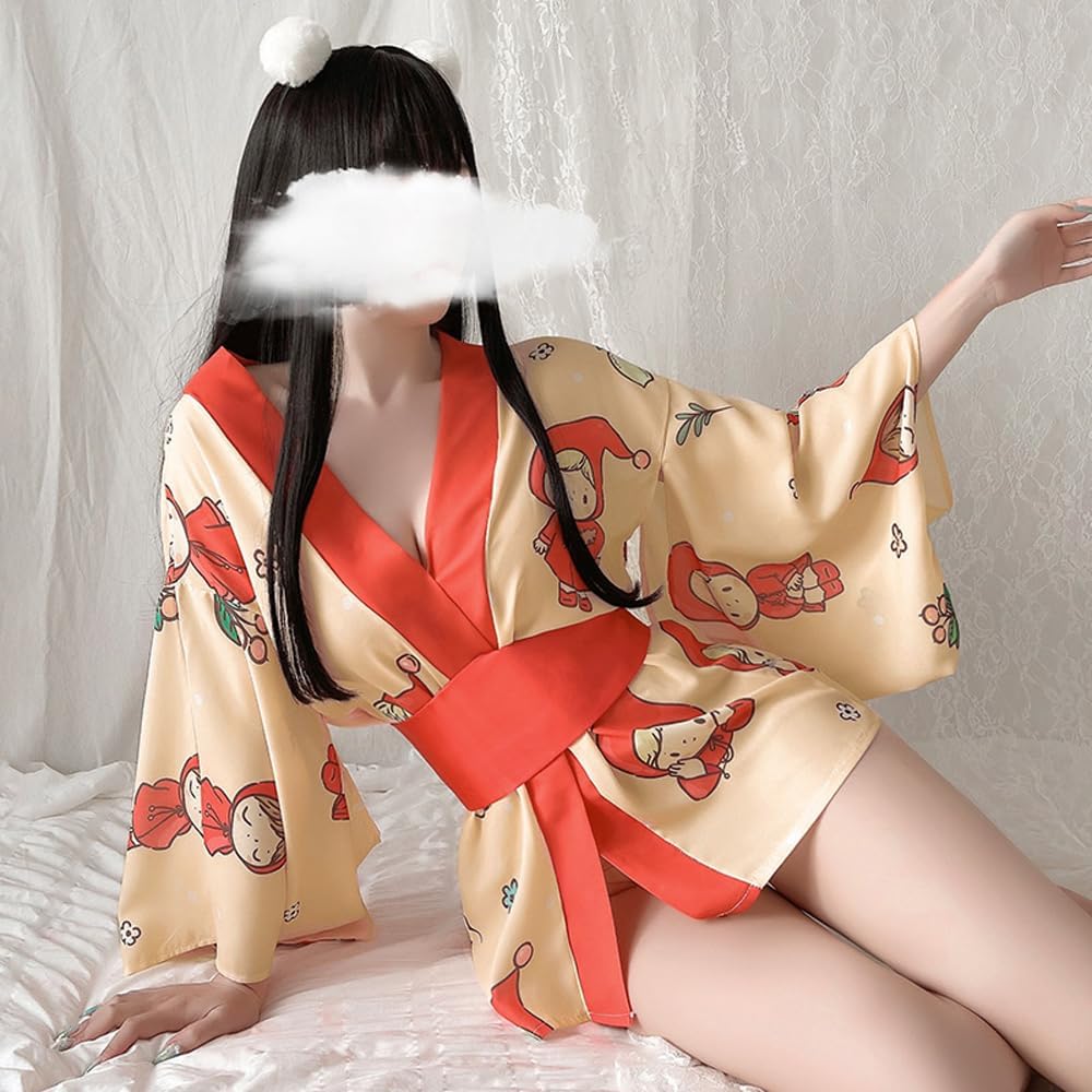 SINMIUANIME Women's Sexy Cosplay Japanese Kimono Traditional Style image 3