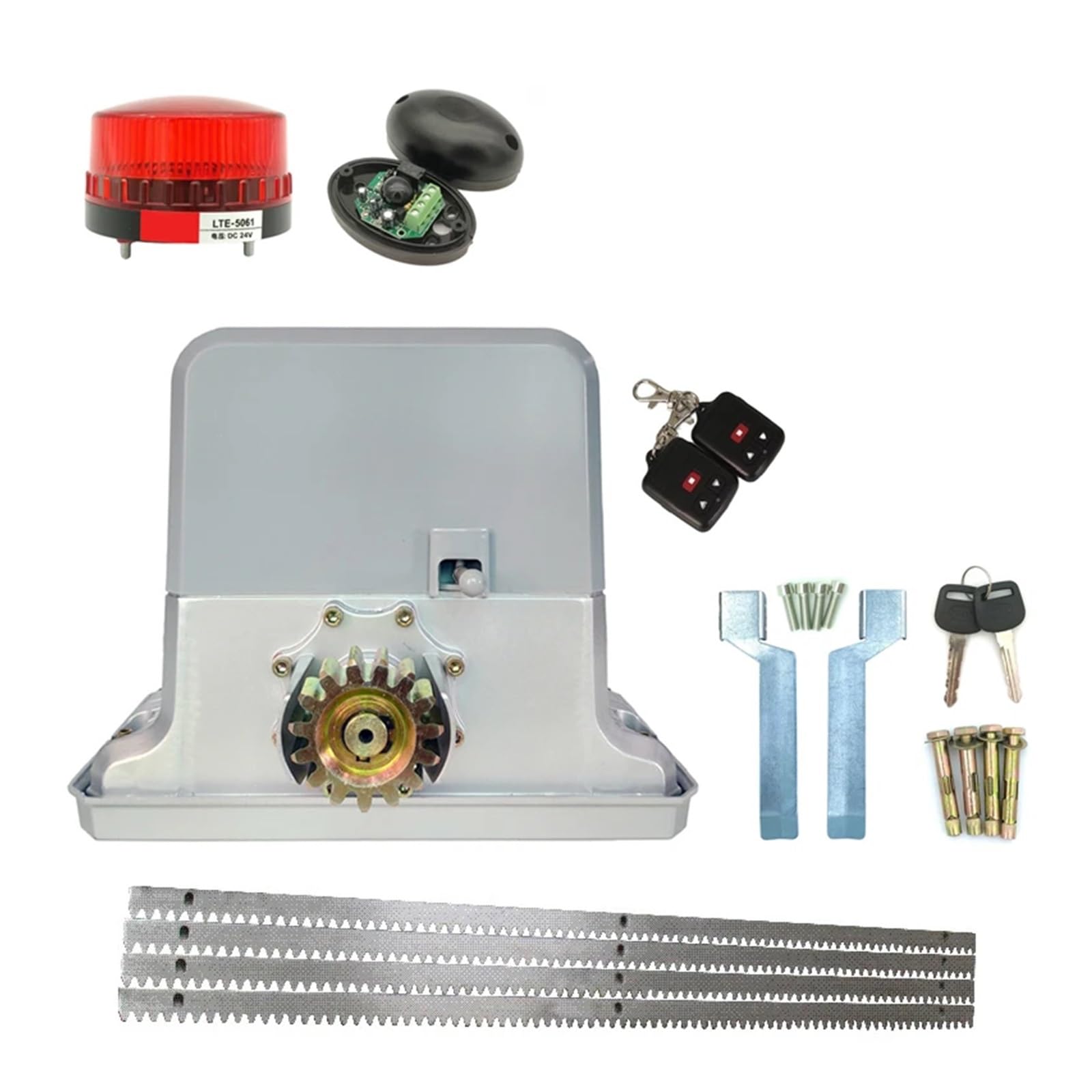 1800KGS Automatic Sliding Gate Operator of AC220V/110V Motor As Door Closer Gate Motor Engine(Sensor,Button,lamp, Optional) Pack(Kit4)