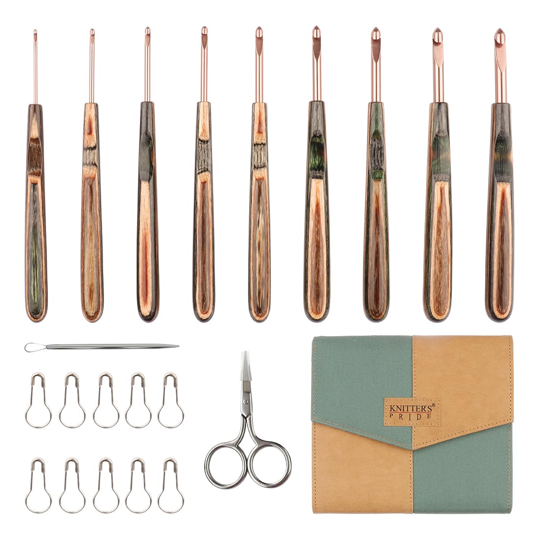Set Uncinetti Knitter’s Pride Terra - Deluxe, 9 Misure (2,00-6,00 mm)