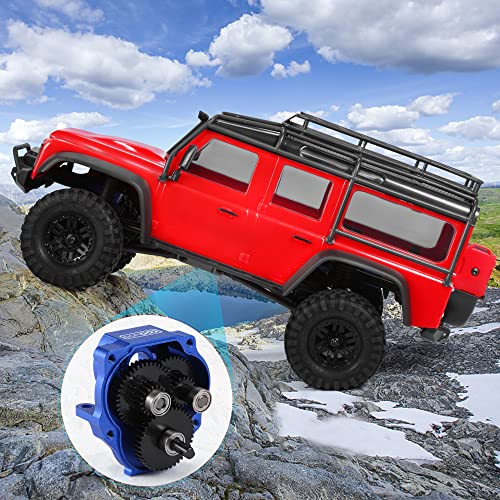 Caja de cambios para TRX-4M en tono azul, transmisión central de coche RC 6