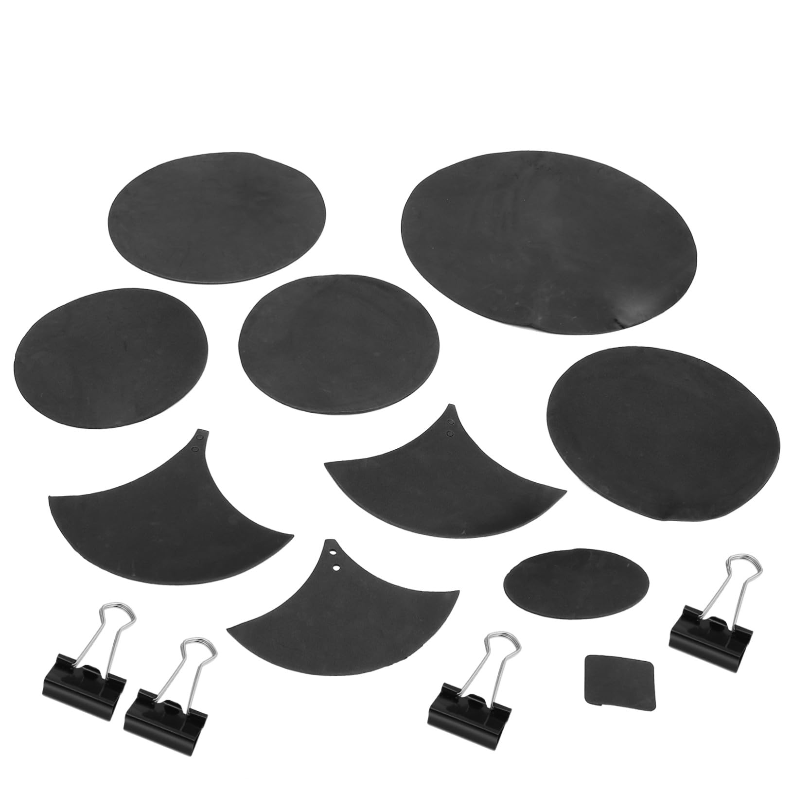 Schwarzes Schlagzeug Dämpferpad aus Schwamm 1 Satz Trommelmatten zum Einfachen Installieren und Geräuschreduzieren für Percussion Instrumente
