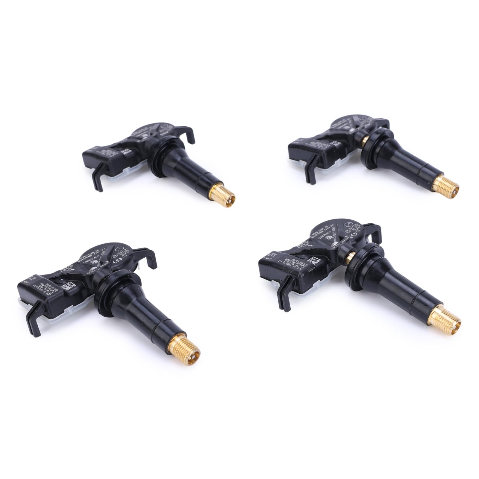 4 pezzi Sensore TPMS per pressione pneumatici per Fiat 500X 2015-2024, per Jeep Renegade 2014-2025, Compass 2017 Sensore di pressione pneumatici Sistema di controllo della pressione dei pneumatici