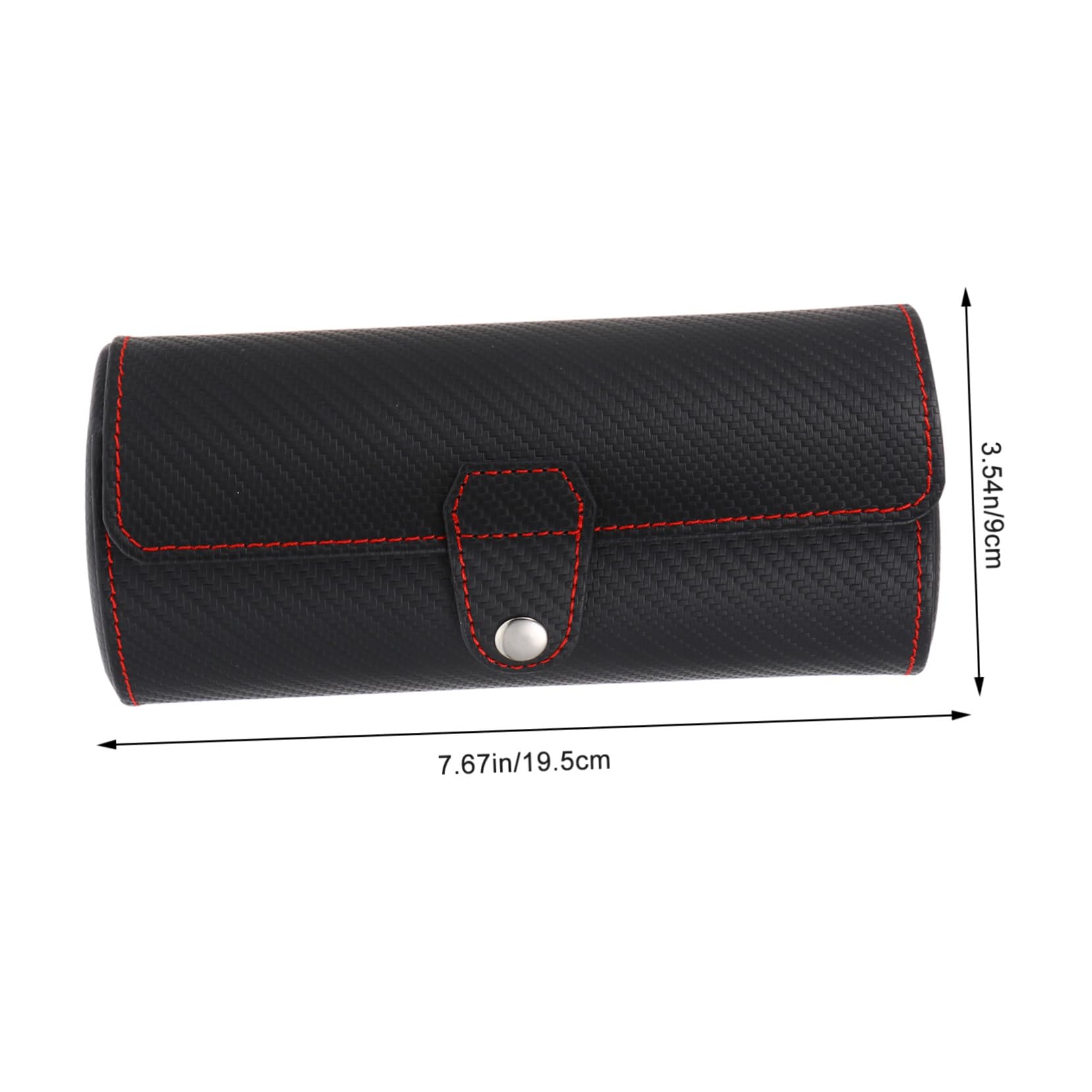 Uhrenrolle mit 3 Fächern aus Pu in Schwarz für Reise und Zuhause | Vintage Design, Schlicht und Elegant, zur Aufbewahrung von Schmuck und Uhren