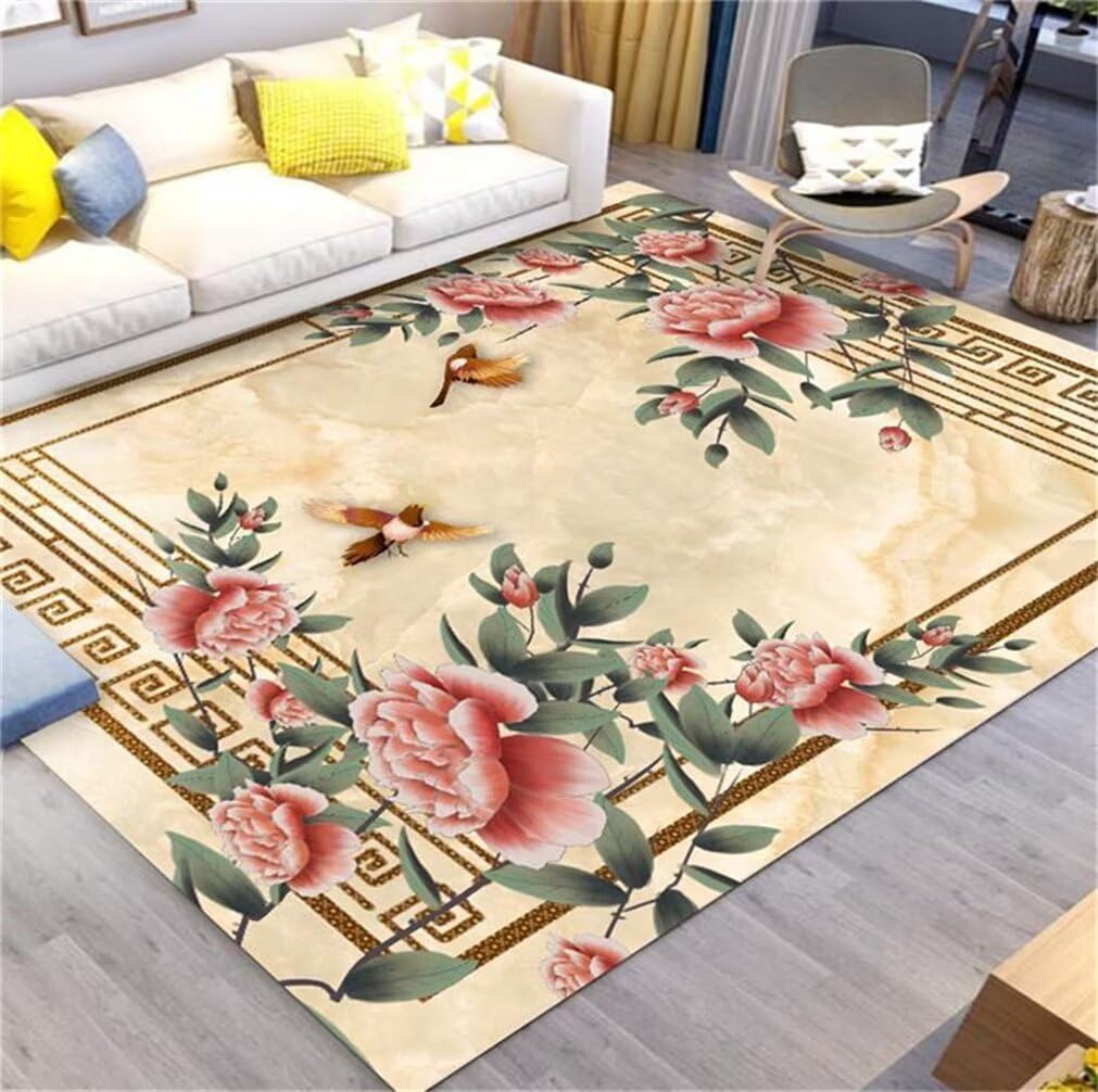 Tapis doux et résistant pour salon et chambre enfant, format 150x200CM facile à entretenir