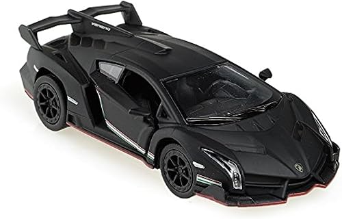 KiNSMART Lamborghini Veneno 1:36 Scale 5 Inch Die Cast Metal Model Toy Super Car (Black (Matt)) Negro (mate)