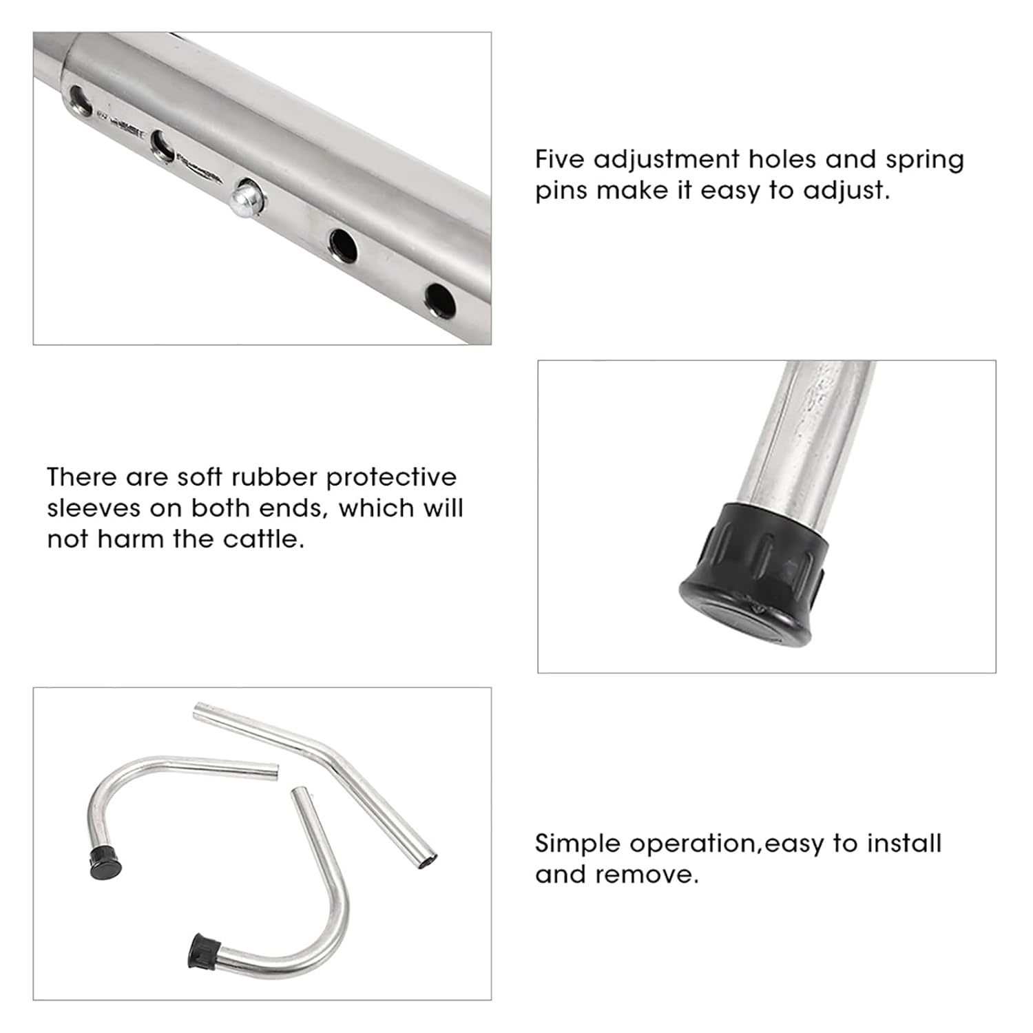 GLOGLOW Nan Farm Cattle Anti Kicking Stick, Metal Adjustable Cow Anti Kick Off Tool for Safe Milking and Hoof Care Poultry and Livestock Supplies