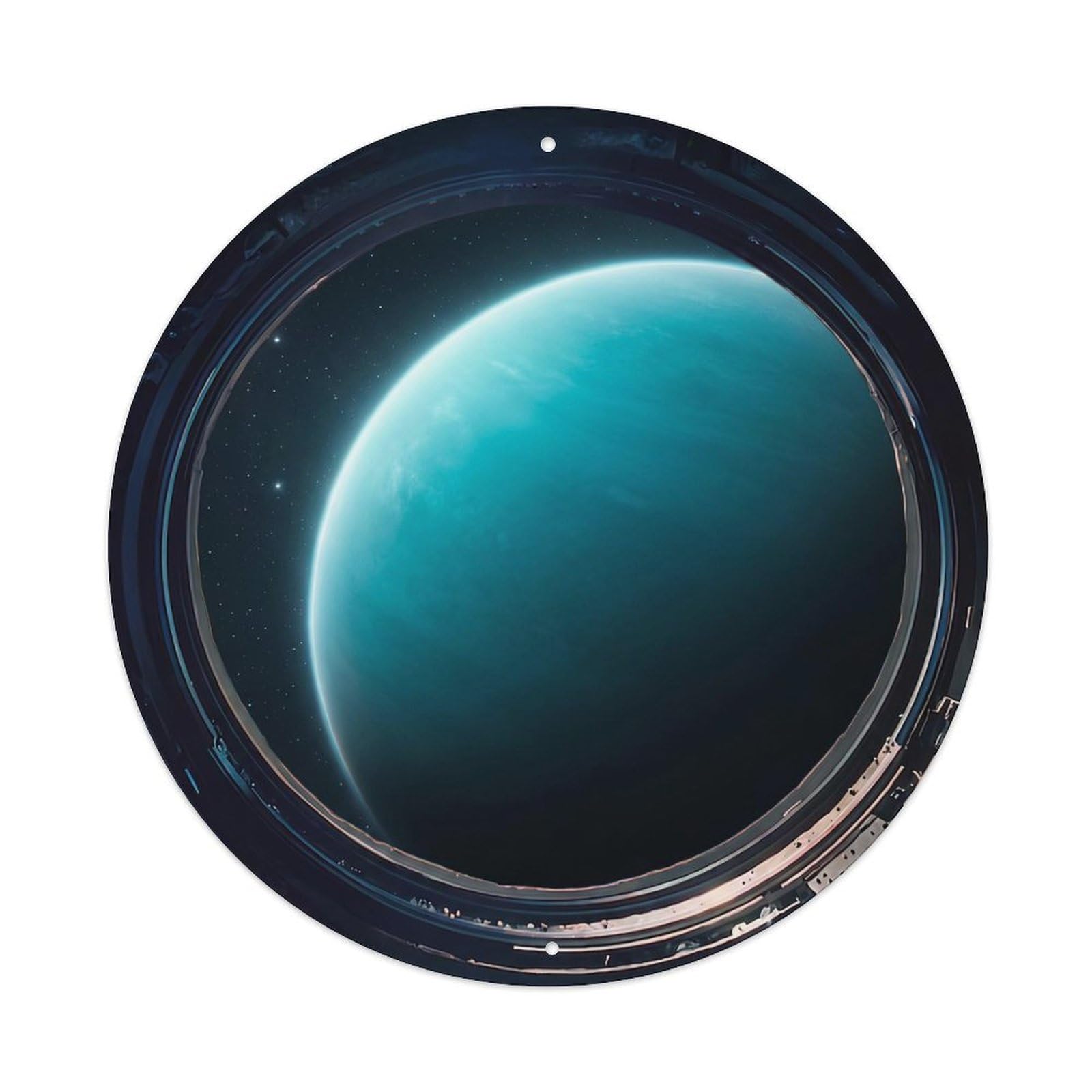 Blue Green Ice Giant View Metal Tin Sign