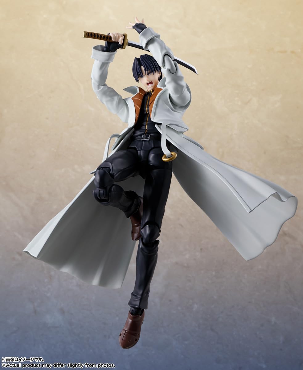 TAMASHII NATIONS - Rurouni Kenshin: Meiji Swordsman Romantic Story - Aoshi Shinomori, Bandai Spirits S.H.Figuarts Action Figure - Image 4