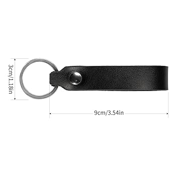 Zafolia Genuine Leather Keychain for Car Home Key Ring Strap