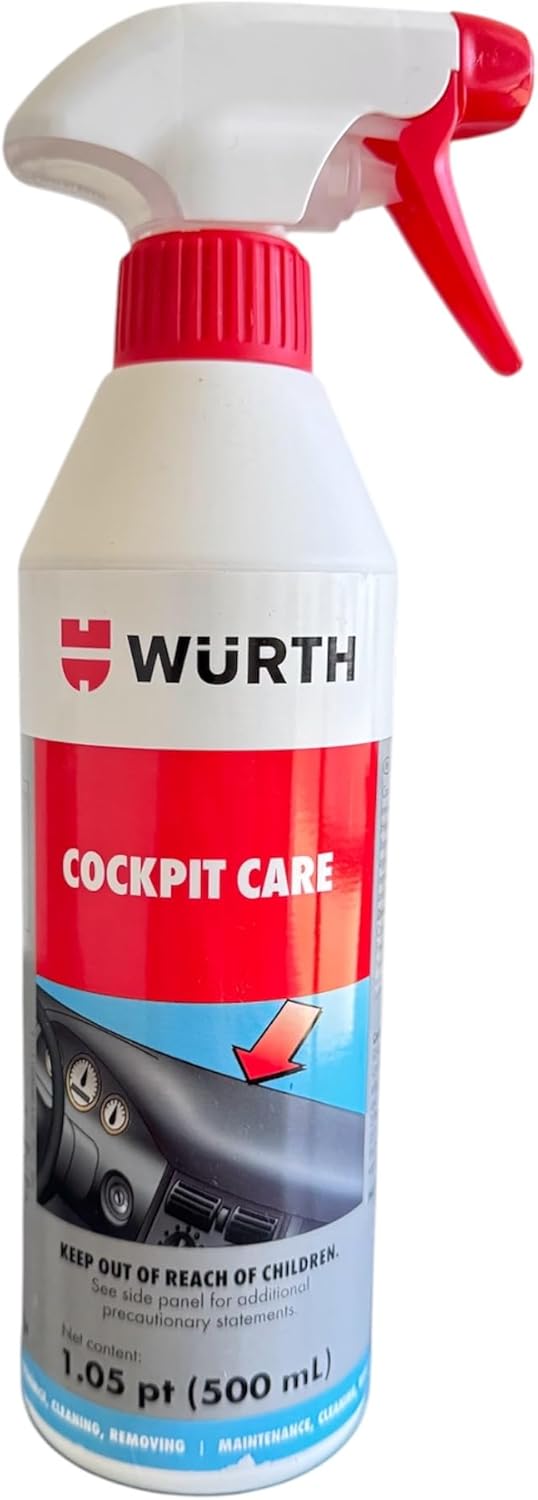 AquaNation Listing for Wurth Cockpit Care 500 mL Spray – Interior Cleaner & Protectant for Plastic, Vinyl & Rubber – Satin Matte Finish & Fresh Fruit Scent – Eco-Friendly, Non-Silicone Formula