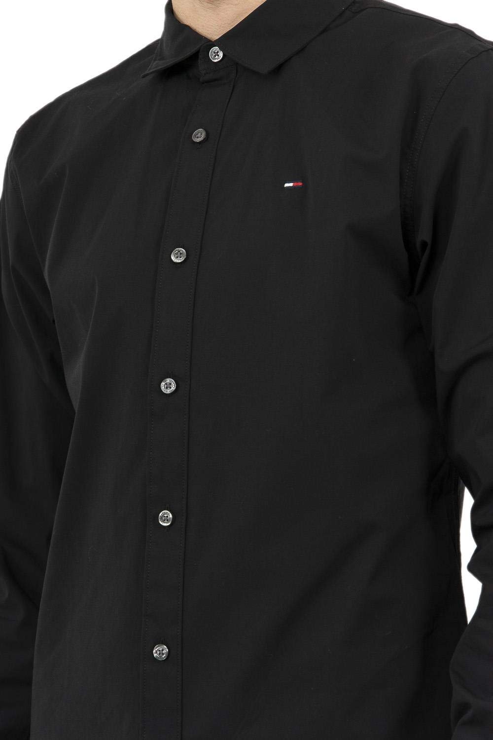 Tommy Jeans Original Stretch Koszula, Tommy Black 078, XXL