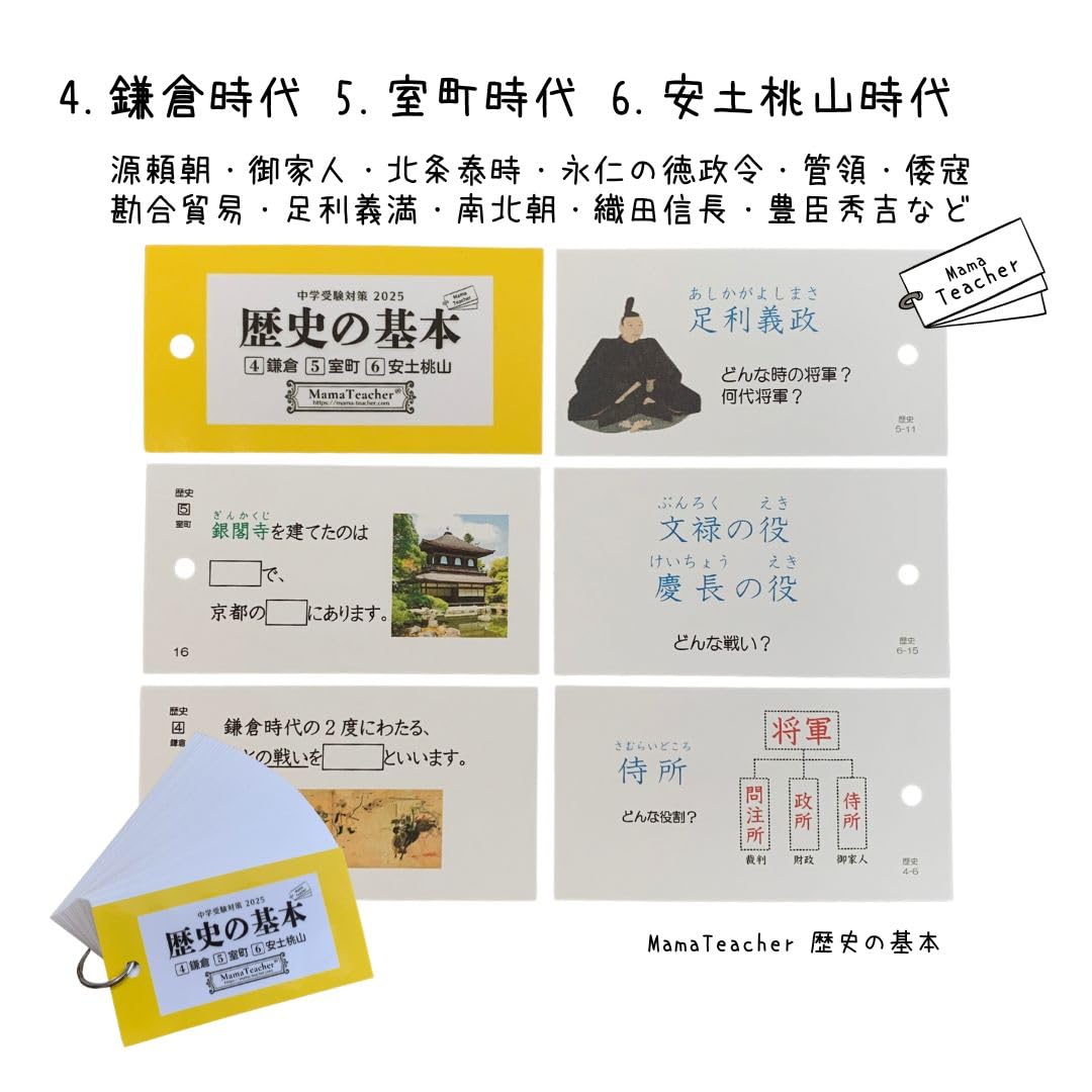 Amazon.co.jp: 歴史の基本フルカード(2026年版)中学受験 暗記カード