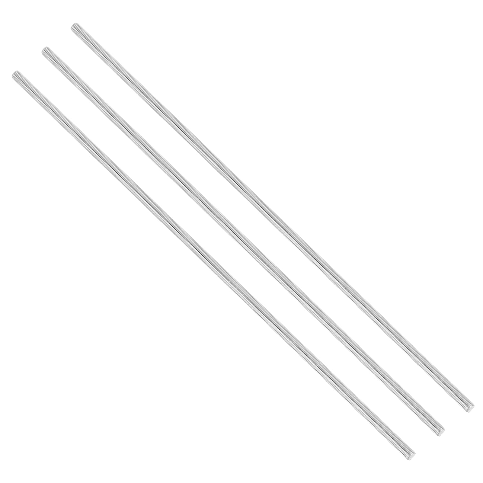PATIKIL 1/4"-28 UNF 304 Stainless Steel Fully Threaded Rod, 3Pcs 15.7" Length Long Threaded Screw Right Hand Threads All Threaded Rod Studs for Anchoring Bolt, Clamps, Hangers and U-Bolts