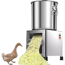 Commercial Electric Food Chopper, Large Stainless Steel Vegetable Dicer for Efficient Feeding of Chickens, Ducks, and Pigs,Suitable Poultry and Animal Feed Preparation