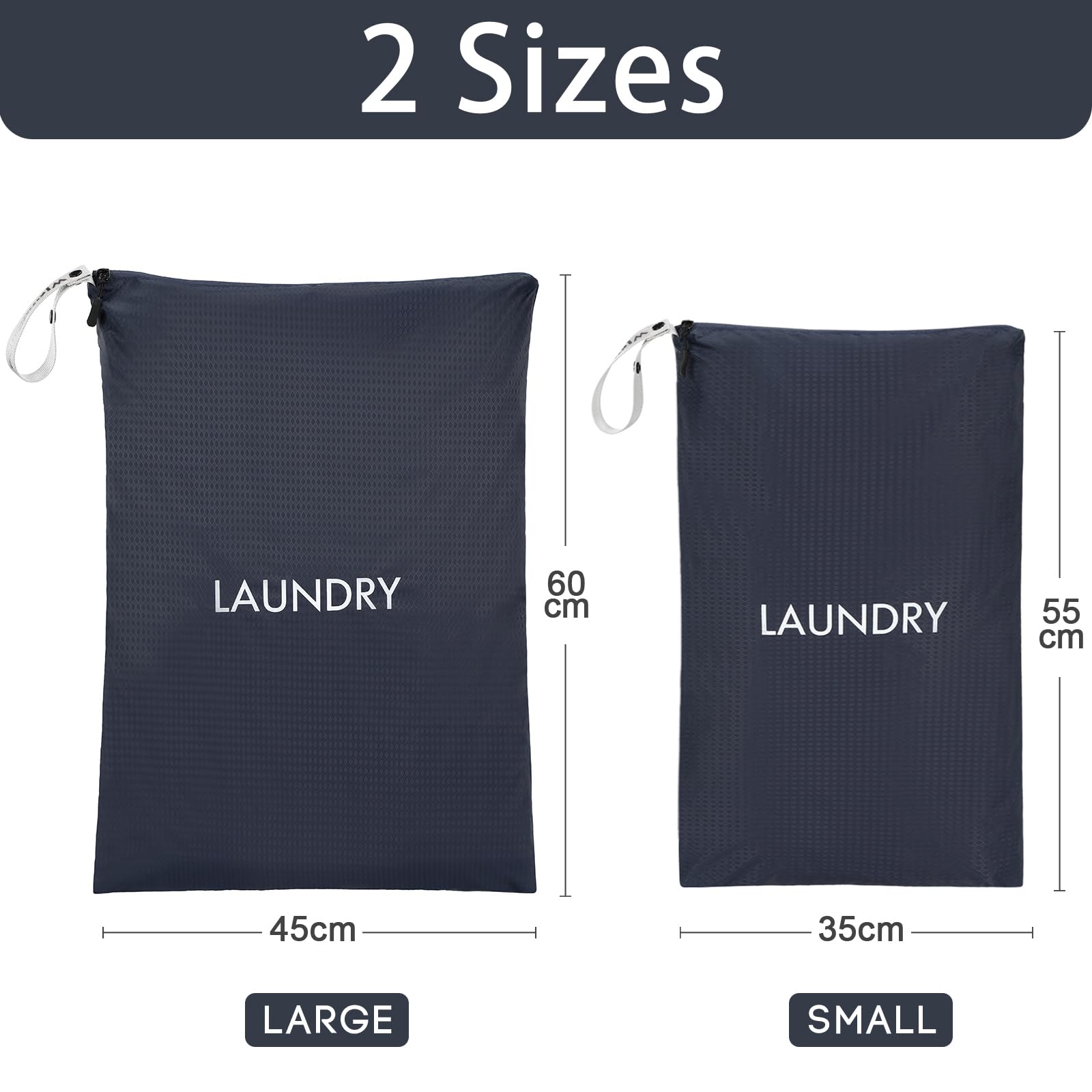 WiseBoy Paquete de 2 bolsas de lavandería, bolsa lavable en seco y húmedo, bolsa de lavandería de viaje, organizador de ropa sucia, natación, yoga, traje de baño, entrenamiento, bolsa húmeda y seca