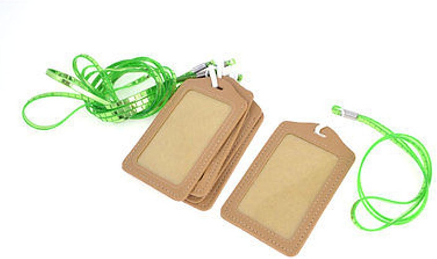 5 Pcs Vertical Name Card Id Badge Holder Holders Name Badge Business Card Holder Passport Cover With Nack Lanyard Stationery