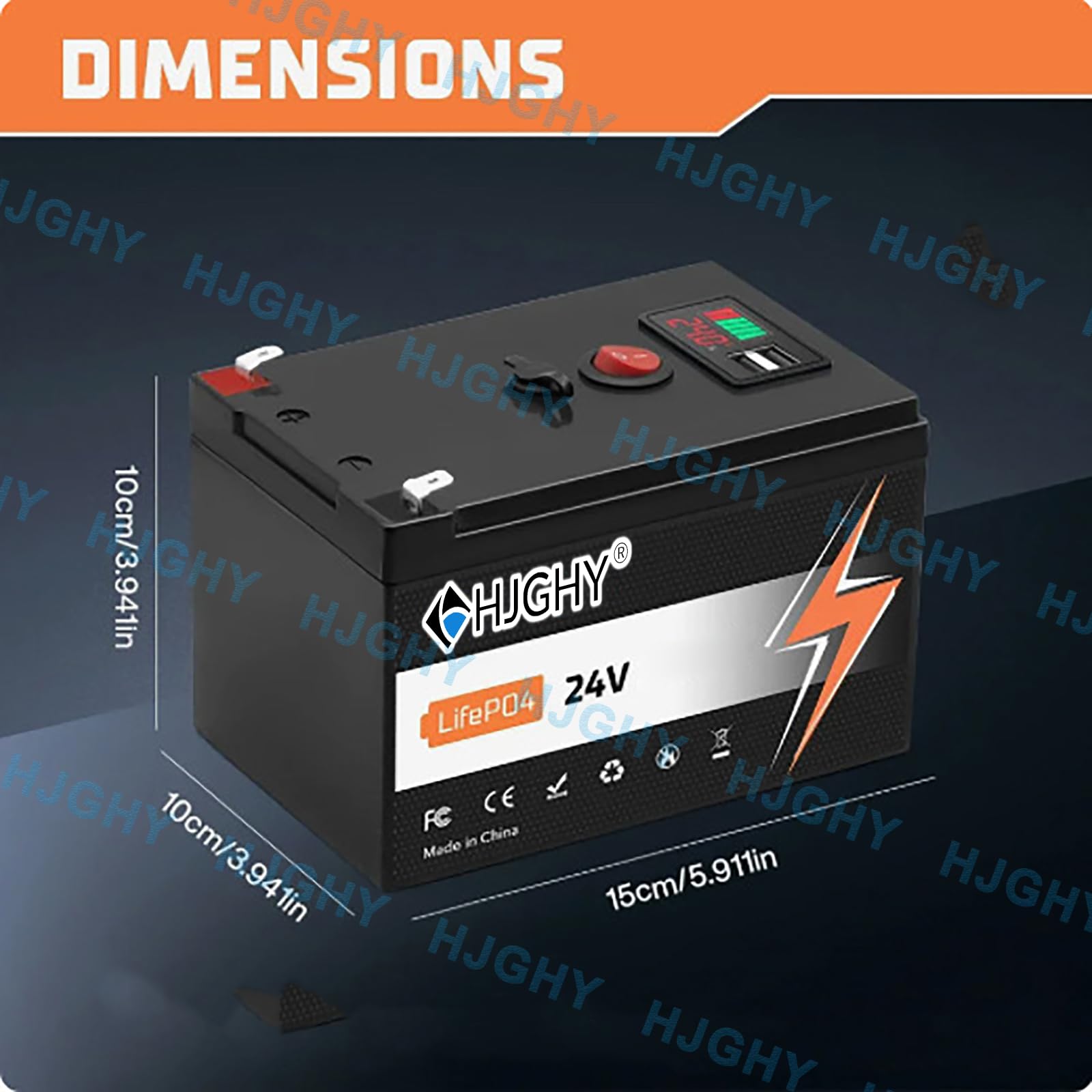 Amazon | HJGHY 24V 8Ah 10Ah 12Ah リン酸鉄リチウムイオンバッテリー 